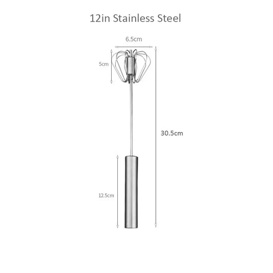 Precise Title: Semi-Automatic 304 Stainless Steel Egg Whisk