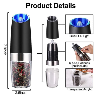 WonderKitchen™ Pepper Grinder with Gravity Sensor